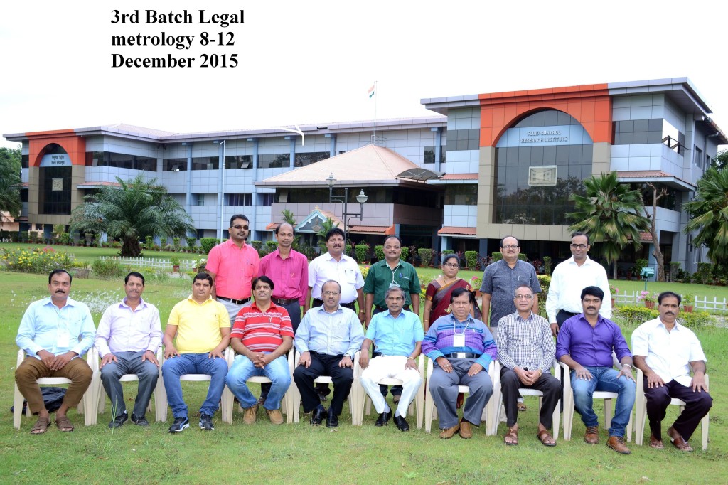 3rd Batch Legal metrology 8-12 December 2015